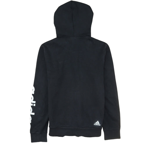 Adidas Men's Black Full Zip Hoodie M Cotton Blend Casual Sportswear