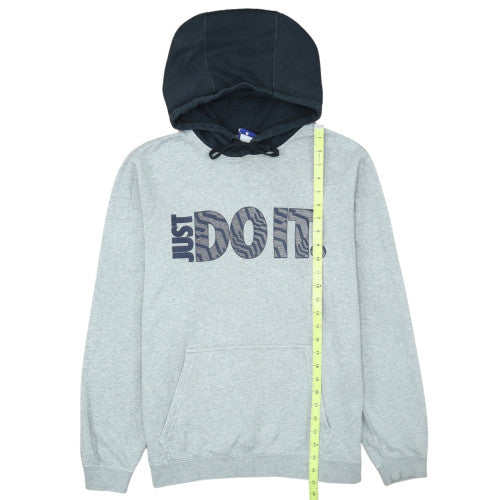 Nike Men's Grey Pullover Hoodie M Graphic Fleece Sportswear