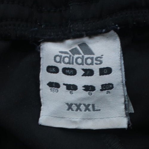 Adidas Mens Black 3XL Track Pants Elastic Waist Sports Trousers