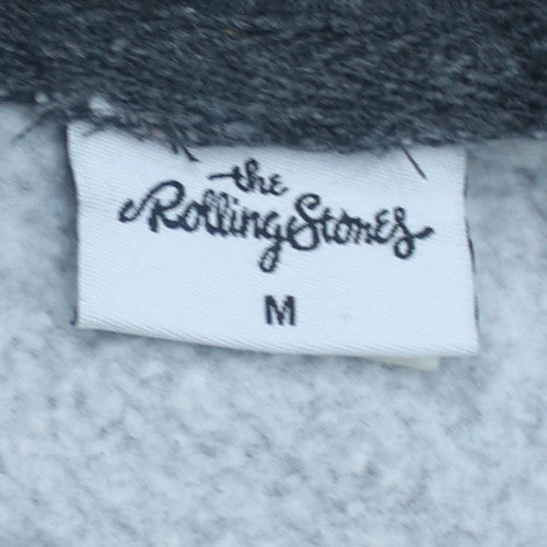 The Rolling Stones Men's Grey Pullover Hoodie M Graphic Fleece