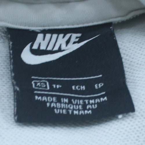 Nike Men's White XS Pullover Hoodie with Logo and Drawstring
