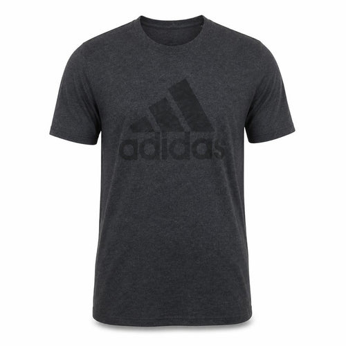 Adidas Men's Grey Short Sleeve Logo T-Shirt Medium