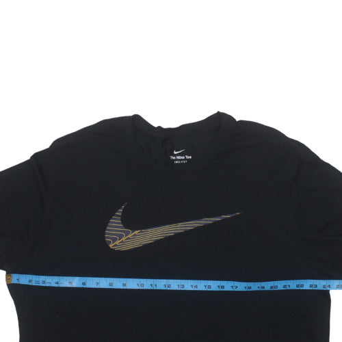 Nike Men's Black 2XL Dri-FIT Logo Short Sleeve T-Shirt