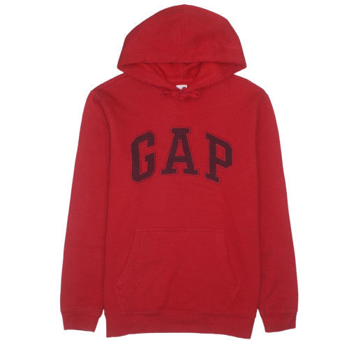 GAP Men's Red Pullover Hoodie M Cotton Blend Classic Style