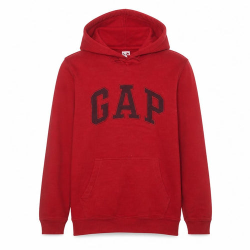 Gap Men's Red Pullover Hoodie M Cotton Blend Classic Style