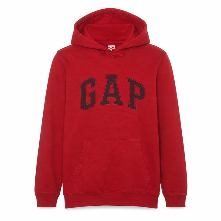 Gap Men's Red Pullover Hoodie M Cotton Blend Classic Style