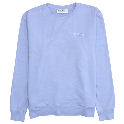 FILA Men's Blue Crew Neck Long Sleeve Cotton Blend Sweatshirt - Size L