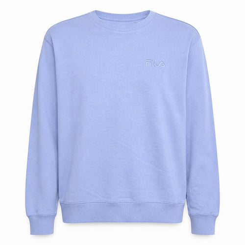 FILA Men's Blue Crew Neck Long Sleeve Cotton Blend Sweatshirt - Size L