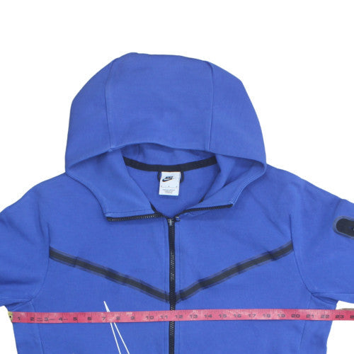 Nike Men's Blue Full Zip Hoodie M Graphic Print Athletic Sweatshirt