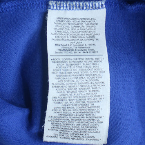 Nike Men's Blue Full Zip Hoodie M Graphic Print Athletic Sweatshirt