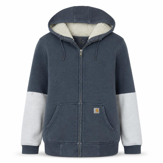 Carhartt Women's Blue Relaxed Fit Hooded Lined Jacket Size 14