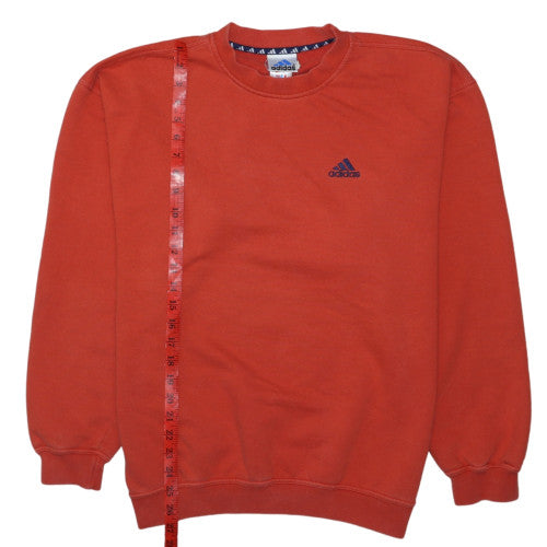 Adidas Men's Red Pullover Crew Neck Fleece Sweatshirt Size M