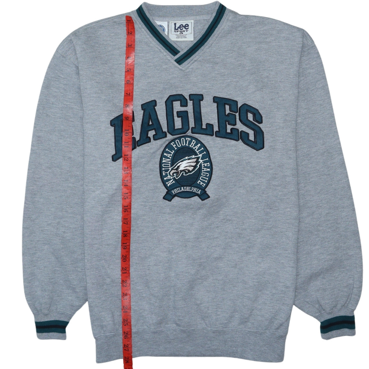 Lee Sport Men’s Grey V-Neck Eagles NFL Sweatshirt Size L