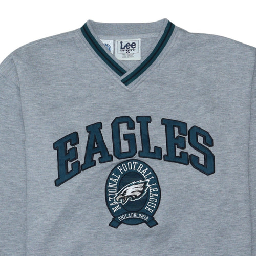 Lee Sport Men’s Grey V-Neck Eagles NFL Sweatshirt Size L