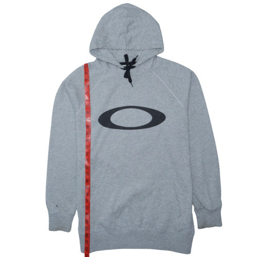 Oakley Mens Grey Slim Fit Pullover Hoodie Size M