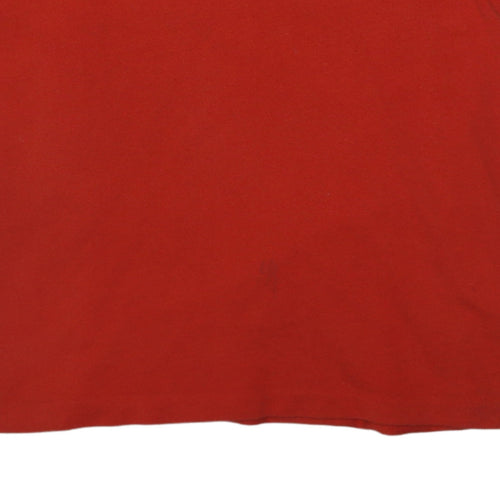 Ralph Lauren Men's Red Custom Fit Polo Shirt XL Cotton