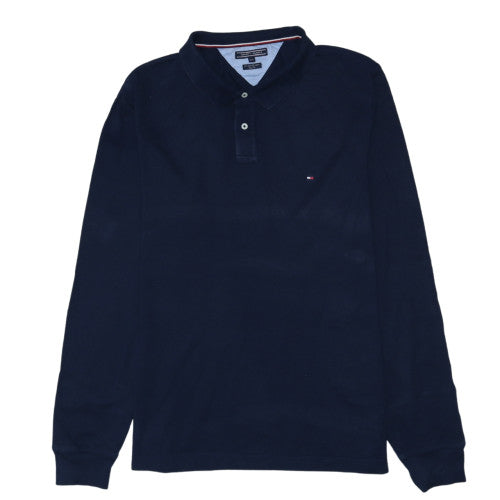 Tommy Hilfiger Men's Blue Slim Fit Long Sleeve Polo XXL