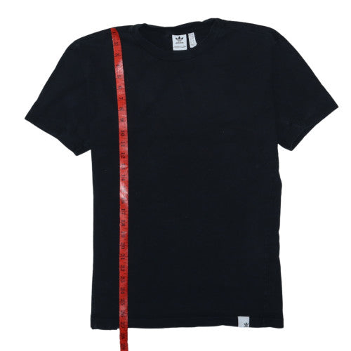 Adidas Men's Black Medium Basic Logo Short Sleeve Cotton T-Shirt