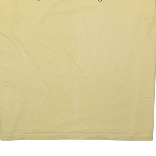 Columbia Men's Yellow Graphic Crew Neck Cotton T-Shirt XXL