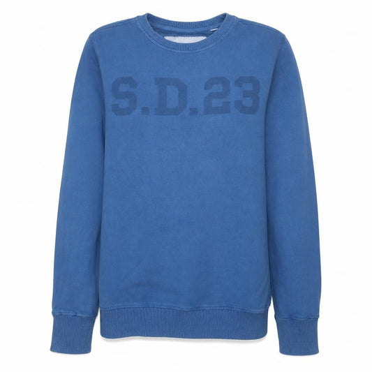 Front view of Superdry Men's Blue SD23 Crew Neck Pullover Sweatshirt M