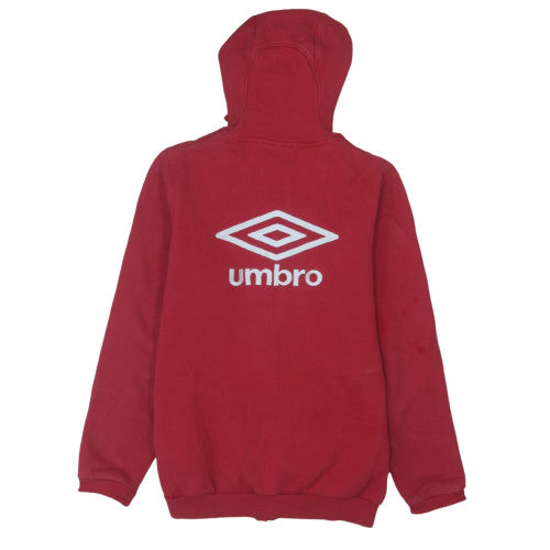 Umbro Boys Red Full Zip Hoodie 10 Years Cotton Oakville Soccer Club Logo