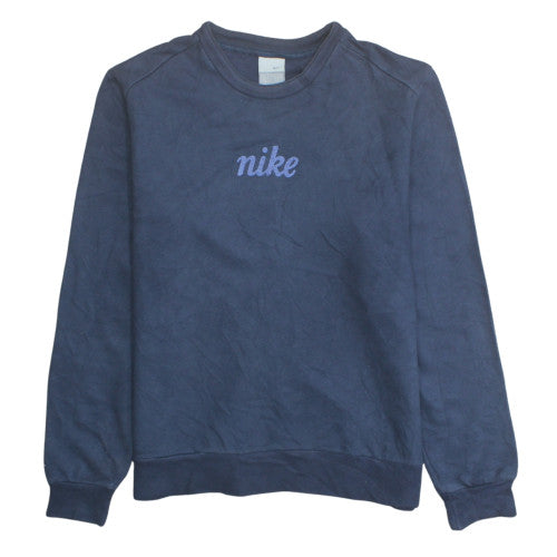 Nike Boys Blue Crew Neck Long Sleeve Pullover Sweatshirt L
