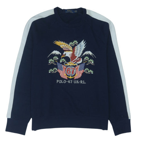 Polo Ralph Lauren Men's Blue Embroidered Eagle Sweatshirt Size M