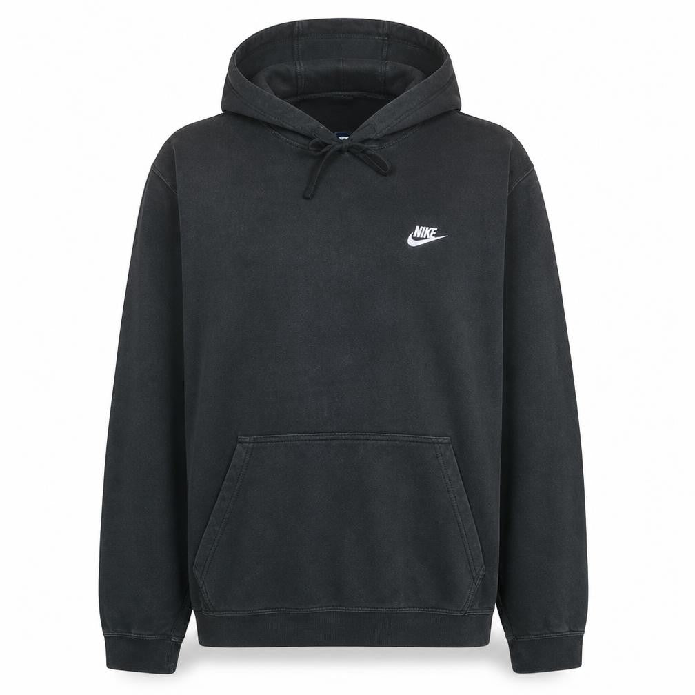 Front view of Nike men’s black xl pullover hoodie fleece sweatshirt