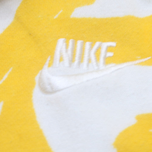 Nike Men Yellow Graphic Print Pullover Hoodie Size S