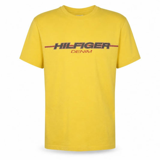 Tommy Jeans Men's Yellow Hilfiger Denim Cotton T-Shirt Size L