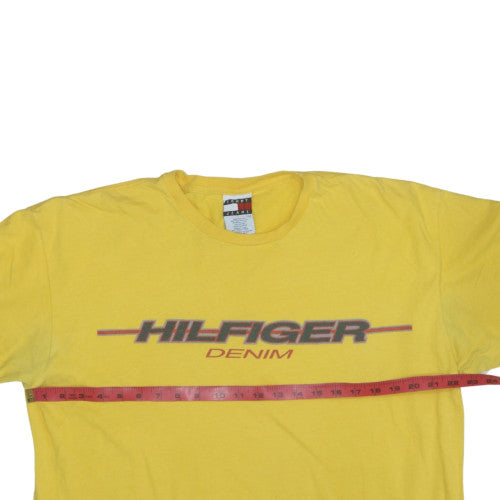 Tommy Jeans Men's Yellow Hilfiger Denim Cotton T-Shirt Size L