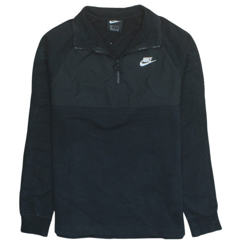 Nike Men's Black Half Zip Fleece Sweatshirt Size S Sports Style