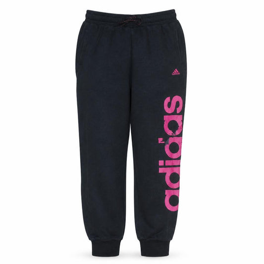 adidas Womens Black Jogger Trousers Size M Logo Fleece Activewear