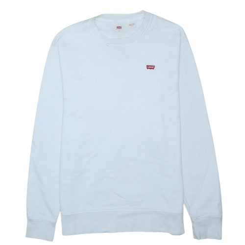 Levi's Men's White Crew Neck Cotton Pullover Sweatshirt Size S