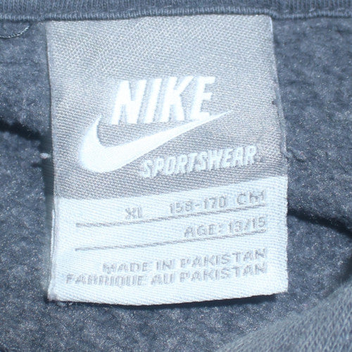 Nike Teens Grey Pullover Hoodie Regular Fit Sportswear M