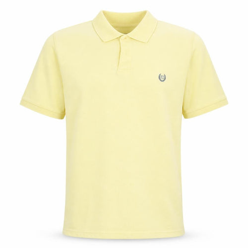 Chaps Men's Yellow Cotton Short Sleeve Polo Shirt Size M