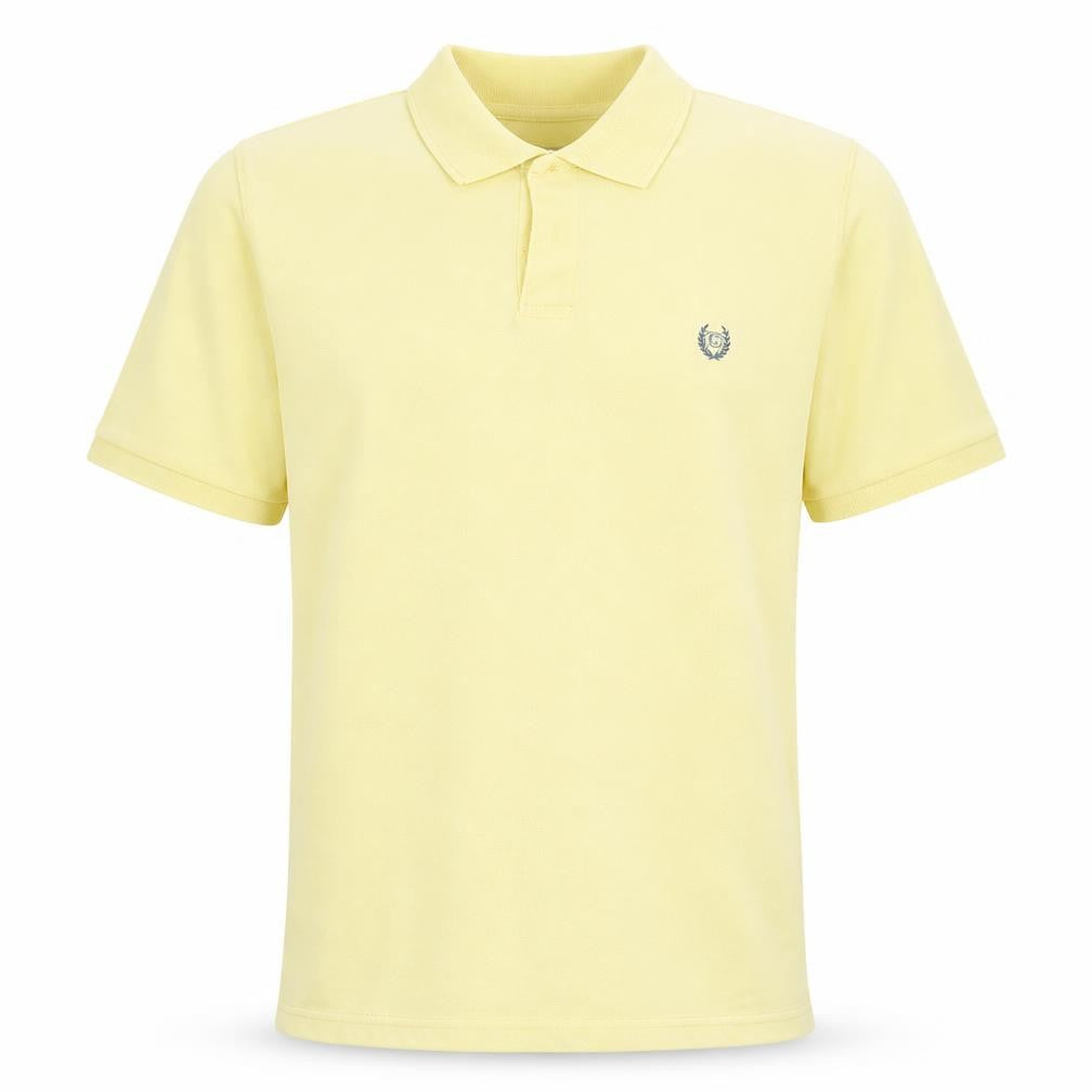Chaps Men's Yellow Cotton Short Sleeve Polo Shirt Size M