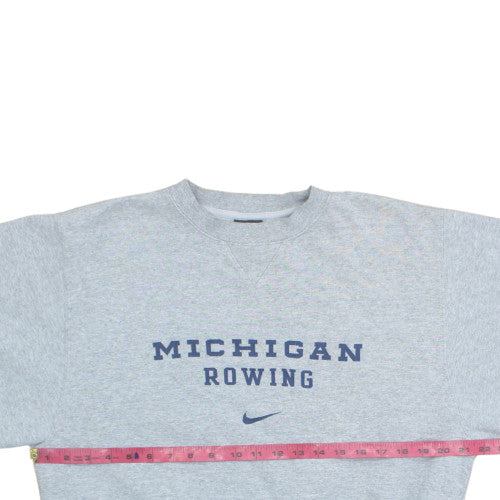 Nike Men’s Grey Michigan Rowing Crew Neck Sweatshirt Size S