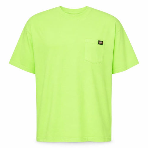 Wrangler Workwear Men's Neon Green 2XLT Crew Neck Short Sleeve T-Shirt