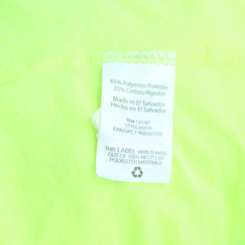 Wrangler Workwear Men's Neon Green 2XLT Crew Neck Short Sleeve T-Shirt