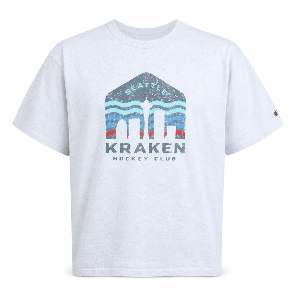 Champion Men’s Grey Seattle Kraken Hockey Club Graphic T-Shirt XXL