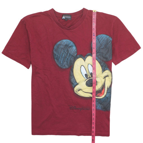 Disney Hong Kong Disneyland Men’s Red Mickey Mouse XL Cotton T-Shirt