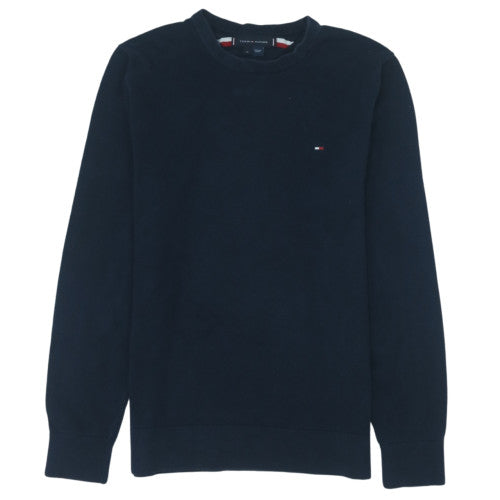 Tommy Hilfiger Men's Navy Blue Cotton Crew Neck Pullover Jumper M