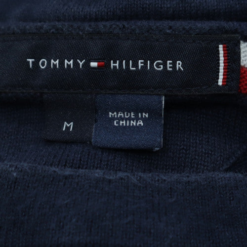 Tommy Hilfiger Men's Navy Blue Cotton Crew Neck Pullover Jumper M