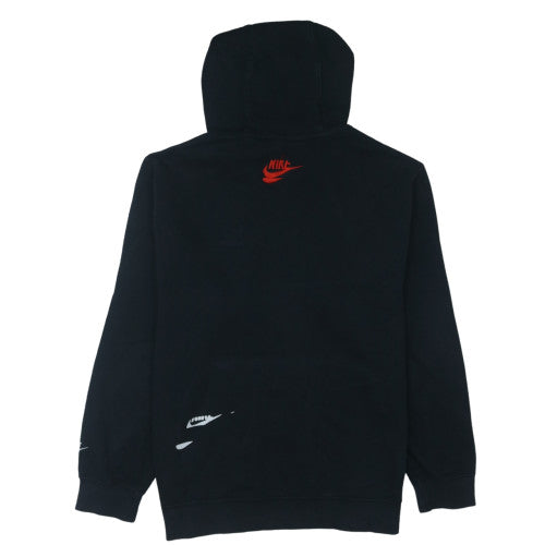 Nike Men's Black XL Pullover Hoodie with Blue Logo Graphic