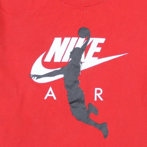 Nike Men’s Red XL Sports Graphic Logo Crew Neck T-Shirt