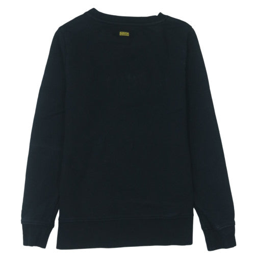 Barbour International Womens Black Size 8 Cotton Logo Sweatshirt