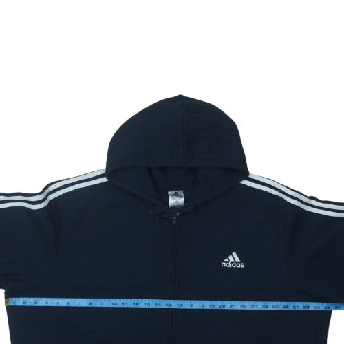 Adidas Men’s Black 3XL Full Zip Hoodie Fleece Sportswear