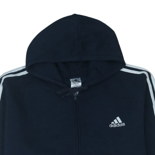 Adidas Men’s Black 3XL Full Zip Hoodie Fleece Sportswear