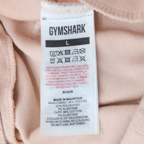 Gymshark Women Pink L Joggers Viscose Blend Drawstring Cuffed Trousers
